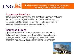 Maybe you would like to learn more about one of these? Ing Is One Of The World S Largest Financial Services Companies Offering Banking Insurance And Asset Management In Over 50 Countries Ppt Download