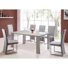 giovanni high gloss grey dining table