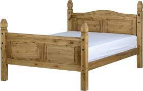distressed waxed pine high foot end bed