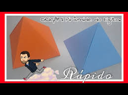 origami pirâmide do egito super fácil