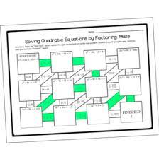 Solving Quadratic Equations Factoring