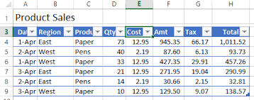 create excel tables and fix excel table