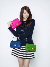 yoon eun hye gives a pop of color to