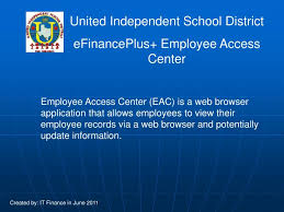 Ppt United Independent School District Efinanceplus