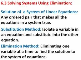 Solving Systems Using Elimination