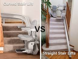 2 straight vs 1 curved stair lift