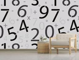 Math Wallpaper Number Wall Mural Number