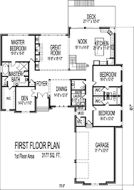 1 Story 3 Bedroom House Plans Floor