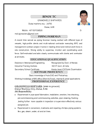 Piping Supervisor Resume Magdalene Project Org