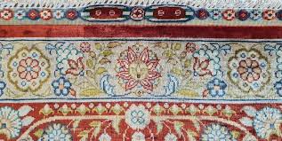 hereke rug made in turkish silk signed