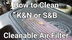 how to clean k n or s b cleanable air