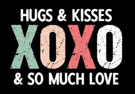premium vector hugs and kisses xoxo