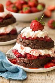 chocolate strawberry shortcake dessert