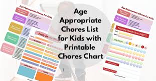 Complete List Of Age Appropriate Chores For Kids With