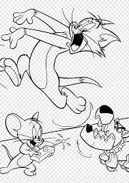Coloring book Tom and Jerry Tom Cat Drawing, tom and jerry, angle, white,  child png