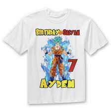 Our flash birthday shirt are customized with your child's name and birthday age. Amazon Com Dragon Ball Z Birthday T Shirt Super Saiyan Birthday Shirt Handmade