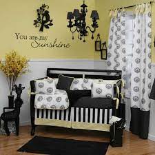 Black And Yellow Crib Bedding