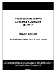 House Building Market Research Analysis Uk 2015 2019