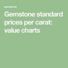 Gemstone Standard Prices Per Carat Value Charts Business