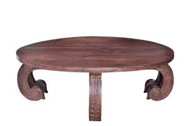 Solid Wood Round Coffee Table With