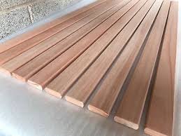 12 Red Grandis Hardwood Bench Slats