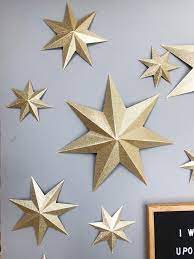 3d Wall Paper Stars Set Of 11 Stars