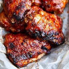 Oven Barbecue Chicken Thighs gambar png