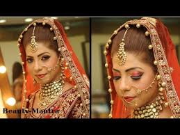 indian bridal makeup red and gold