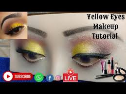 yellow and brown simple eyes makeup