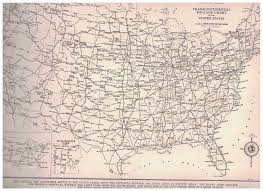 1942 Transcontinental Mileage Chart Of The United States