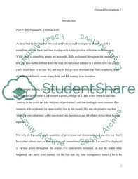 Personal Development Self Management And Reflection Essay