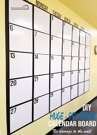 Diy Huge Dry Erase Calendar Board