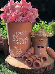 Buy Terracotta Pot Man Blooming