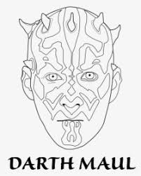 darth maul face templates coloring page