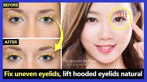only 2 mins how to fix uneven eyelids