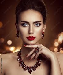 fashion model beauty makeup and jewelry