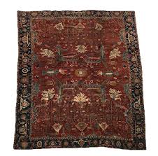 wool pile hand knotted persian antique