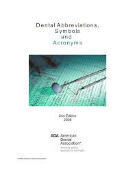 Dental Abbreviations Symbols And Acronyms