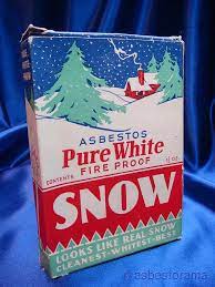 Pure White" Asbestos Fireproof Snow | Asbestos, Vintage packaging, How to  make snow