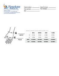 Sigvaris Dorsal Pocket Glove Sizing Chart Absolute Medical