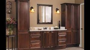 bathroom vanity with linen cabinet