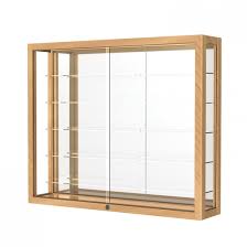 wooden mirrored 5 shelf display case