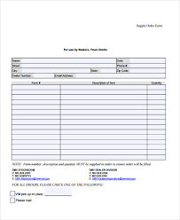 10 Supply Order Templates Free Sample Example Format Download