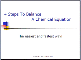 Balancing Of Chemical Equations Tips