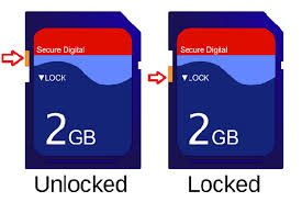 sd card is write protected but not locked