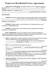 Landlord Tenant Lease Agreement Template Free Residential