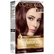 It's subtle, not too outgoing or loud but also very unique and beautiful and seems to go with most of. L Oreal Paris Superior Preference Permanent Hair Color 4m Dark Mahogany Brown Shop Hair Color At H E B