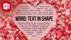 text in shape in microsoft word