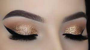 gold glitter cat eye tutorial you