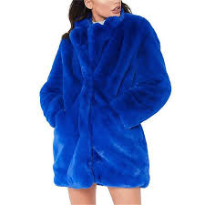 Faux Fur Coat Furry Ladies Coat Fluffy